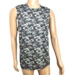 Colosseum Men’s Training Sleeveless Shirt L Grey Camouflage Tank Top Workout Gym